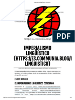 Imperialismo Lingüístico - Communia (Artículo)