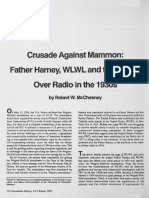 Crusade Against Mammon - Father Harney, WLWL and The Debate Over Radio in The 1930s