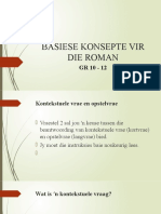 Basiese Konsepte Vir Die Roman