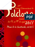 Programa Festival Folclore 2011