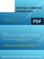 Aula 1 (Fase 1) - Gênese e Objeto Da Geografia