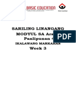 Sariling Linangang MODYUL SA Araling Panlipunan 4 Week 3: Ikalawang Markahan