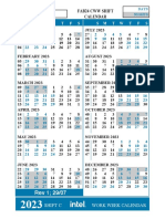 Shift C 2023 Calendar