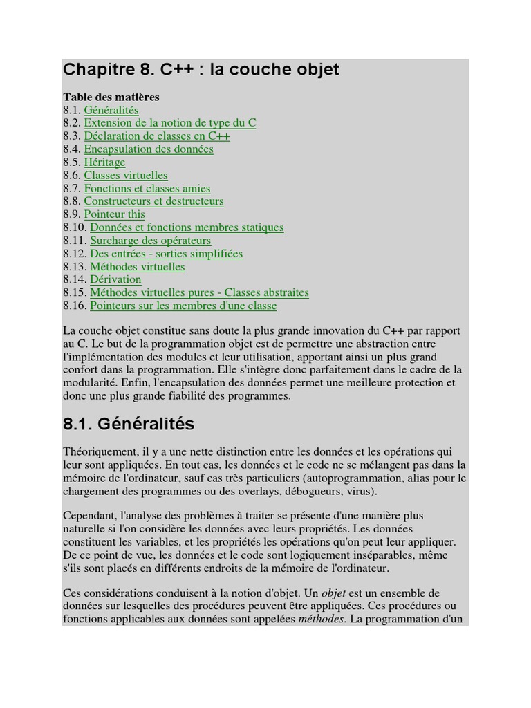 Livre C++ | PDF | Classe (informatique) | Programmation