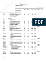 Presupuesto: A) Presupuesto Vivienda Multifamiliar