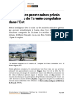 Article Les Discrets Prestataires Prives Au Service de L Armee Congolaise Dans L - 108371040 108371040