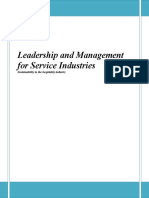 Leadership and Management For Service Industries