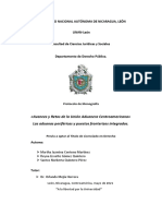 Universidad Nacional Autónoma de Nicaragua, León UNAN-León Facultad de Ciencias Jurídicas y Sociales Departamento de Derecho Público