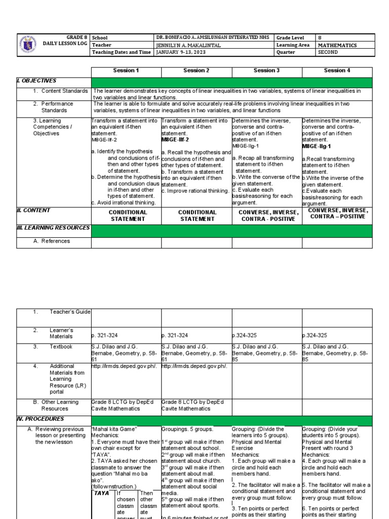 Week 8 q2 math 8 pdf angle geometry