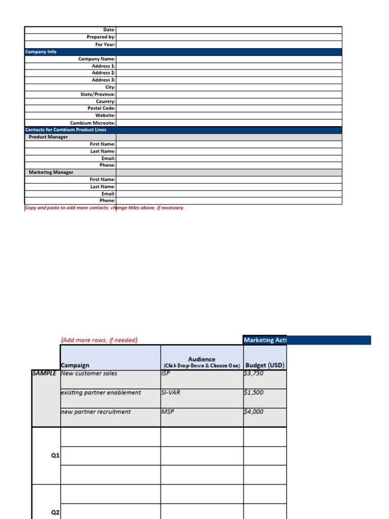 Marketing Plan Template | PDF
