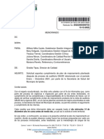 Solicitud Soportes Plan de Mejoramiento Auditoria GAUDI Ipiales Enero - Diciembre 2021