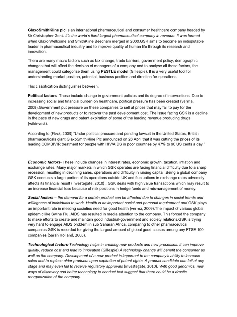 GSK Pharma Business Overview in Saudi Arabia | PDF | Glaxo Smith Kline ...