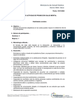 Habilidades sociales taller promoción salud mental