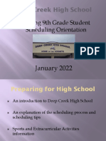 Rising Ninth Grade Scheduling Presentation