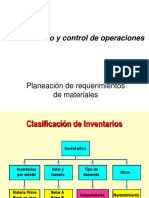 Planeamiento y Control de Operaciones: Planeación de Requerimientos de Materiales