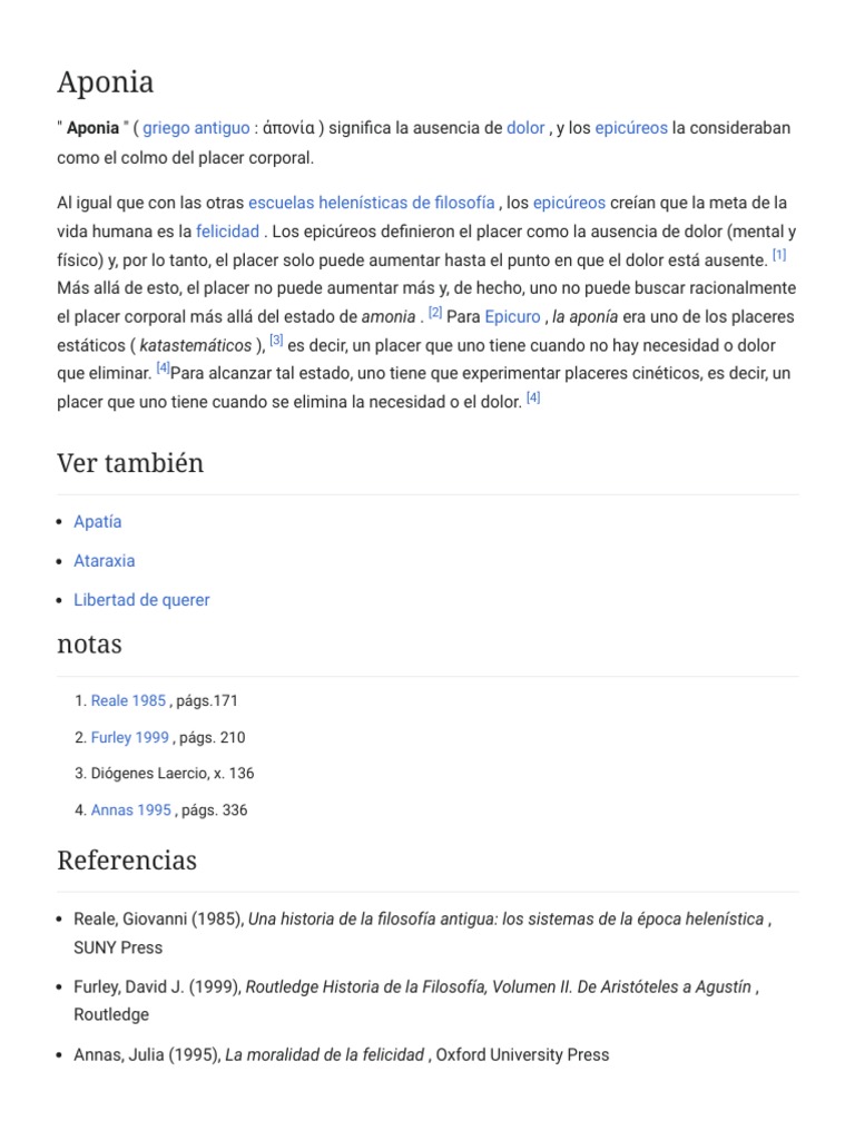 Aponia - Wikipedia | PDF