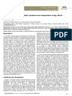 Insulin Resistance or Metabolic Syndrome Are Independent of Age Blood Pressure