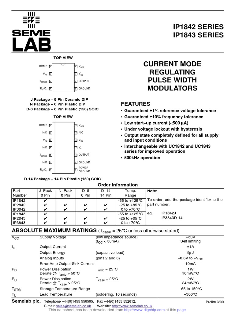 Ip 1842 | PDF | Amplifier | Capacitor