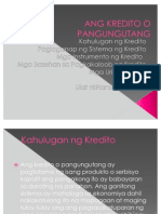 Ang Kredito o Pangungutang