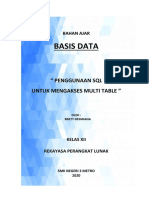 SQL UNTUK MULTI TABLE