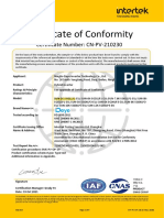 (F) DEYE Hybrid Certifications