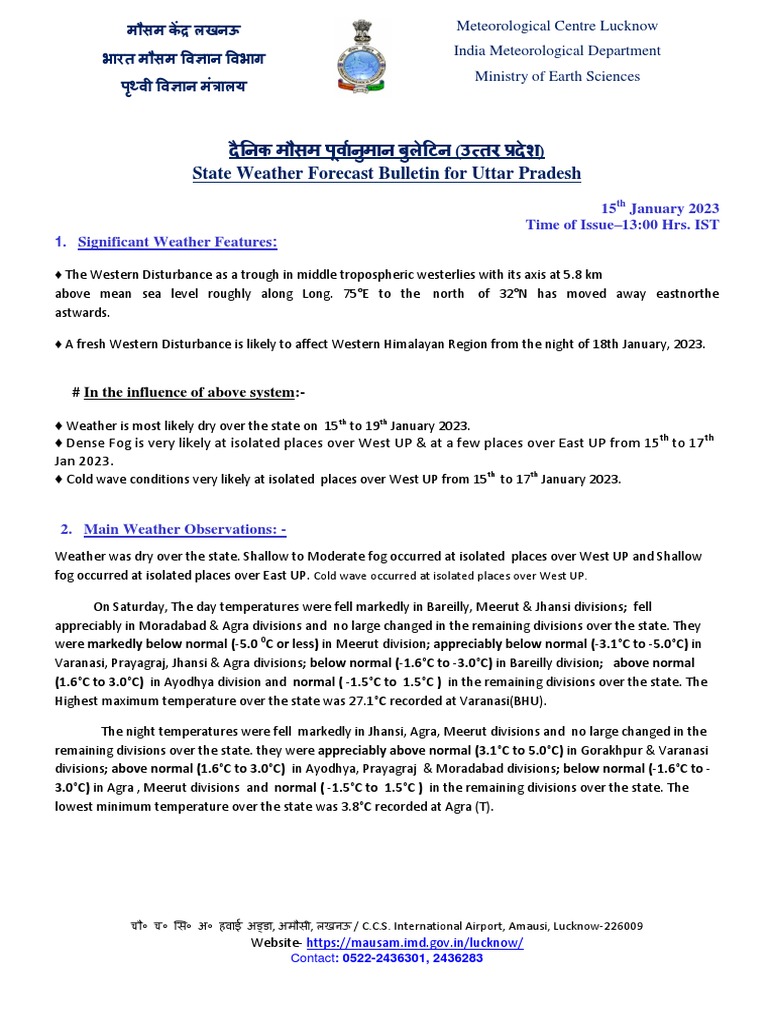 Weather Forecast Pdf Weather Meteorology