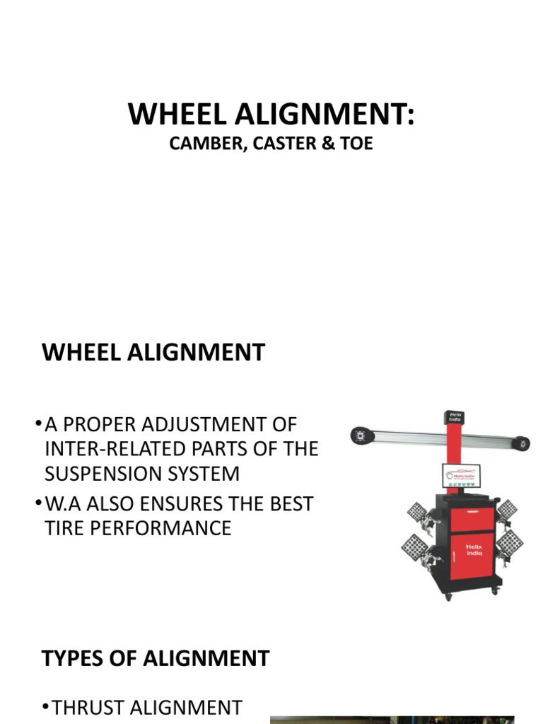 Wheel Alignment Camber Caster and Toe PDF