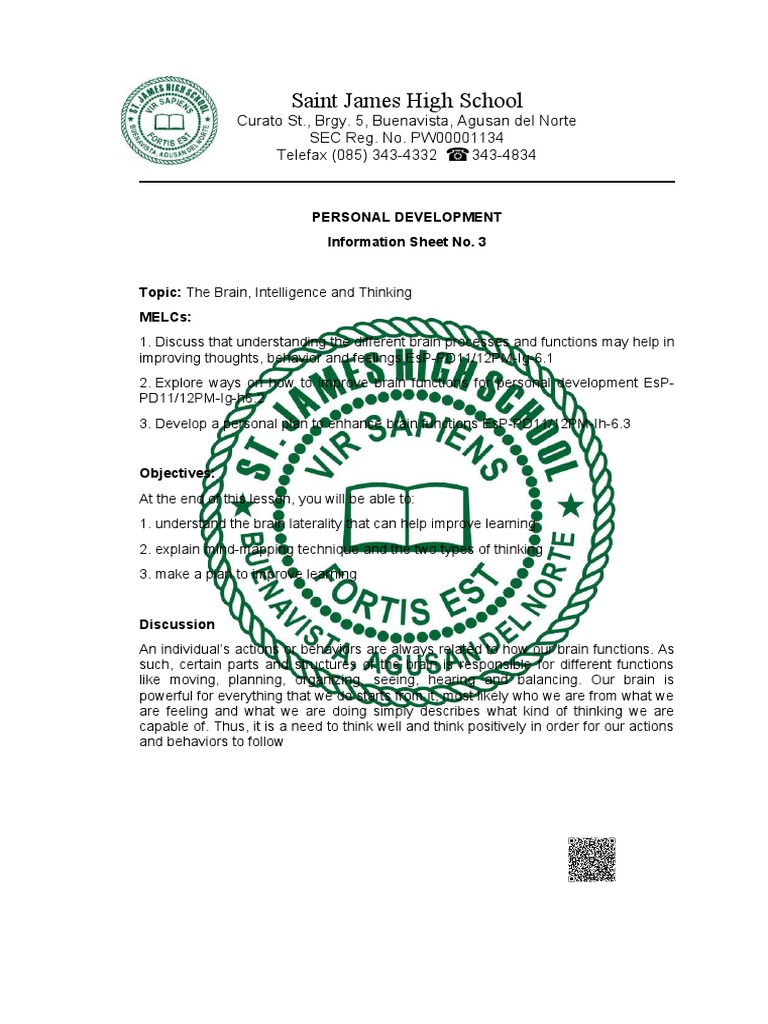 Saint James High School PDF