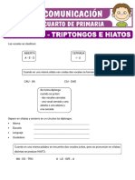 Diptongo Hiato y Triptongo para Cuarto de Primaria