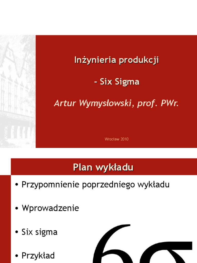 W6 - Six Sigma | PDF