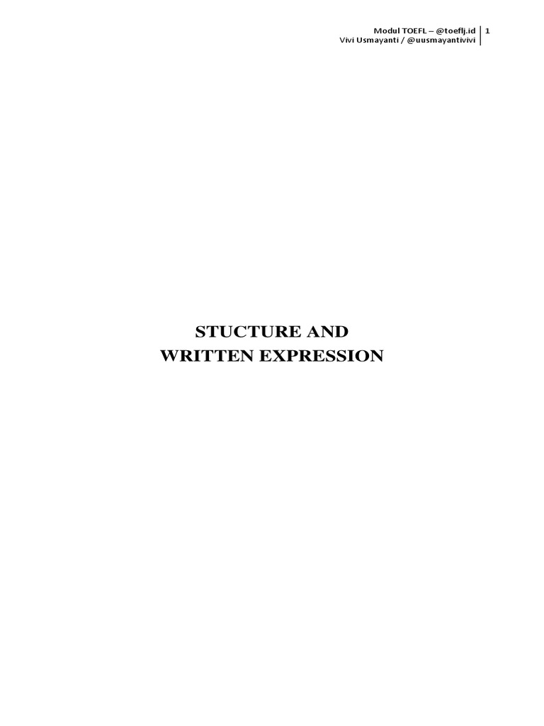 Modul toefl final simulasi toefl ujian pdf grammatical number verb