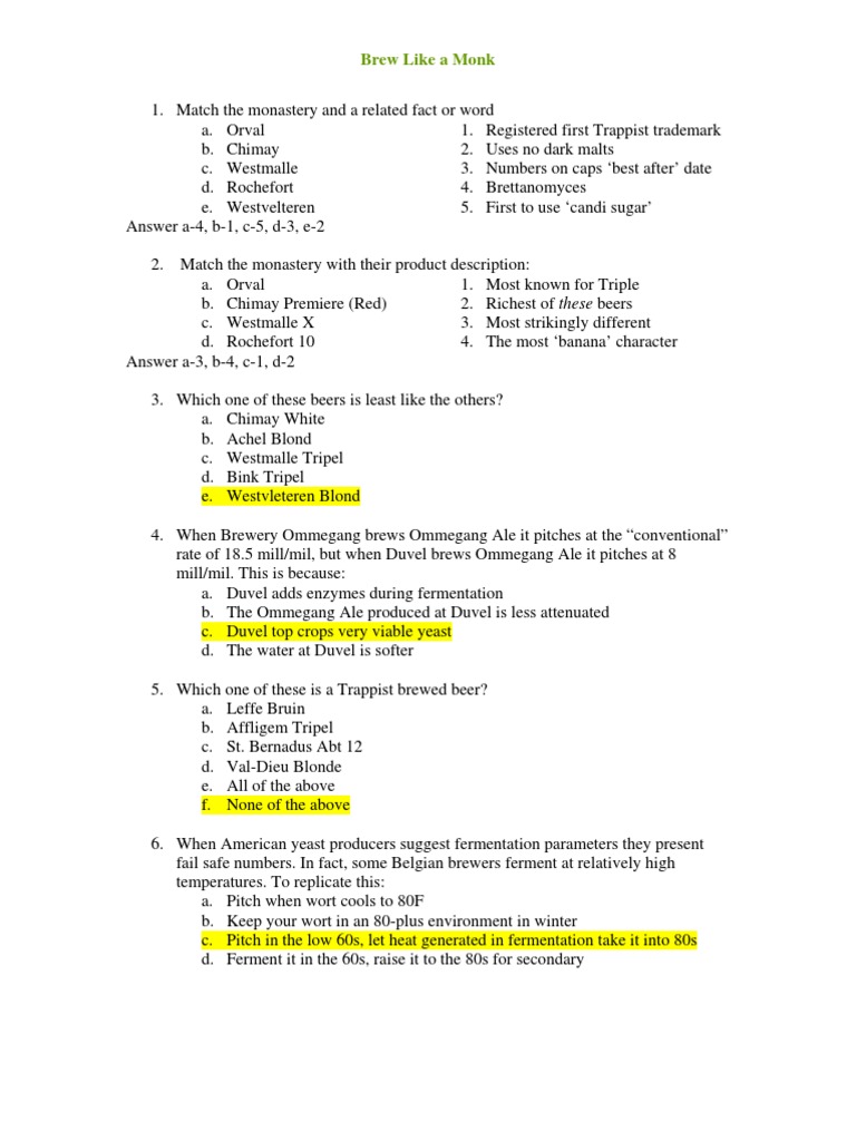 Brew Like A Monk PDF Brewing Beer