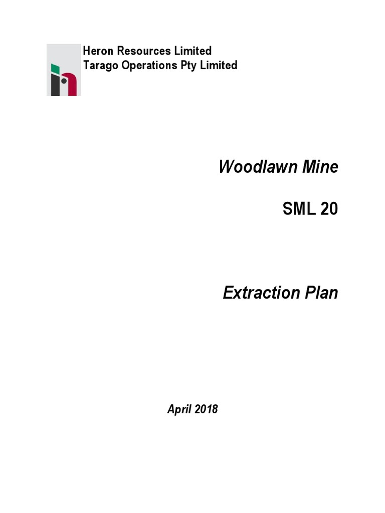 Woodlawn Mine Extraction Plan | Download Free PDF | Mining | Coal Mining