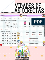 Cuaderno Con Actividades de Sílabas Directas Recopilado Por Materiales Educativos para Maestras