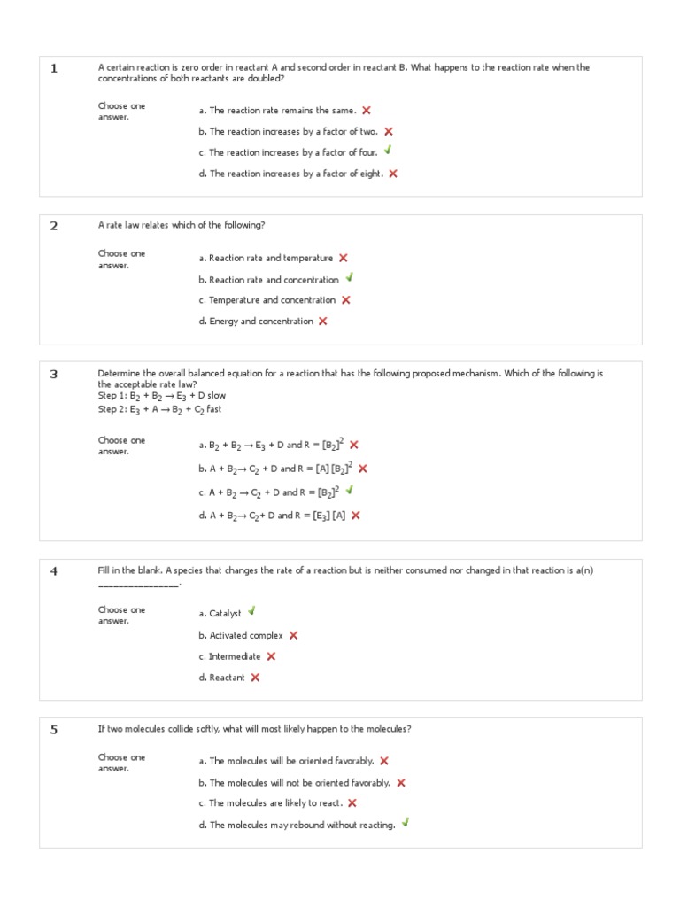 CHEM102 FinalExam Answers PDF Radioactive Decay Reaction Rate