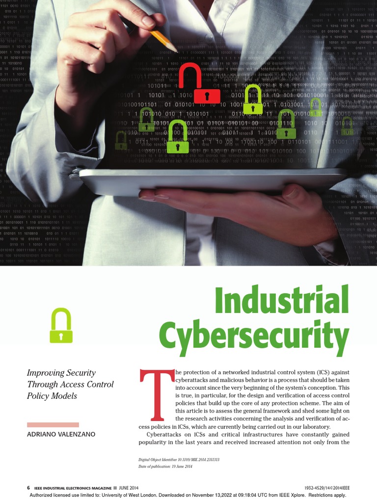 Industrial Cybersecurity Improving Security Through Access Control ...