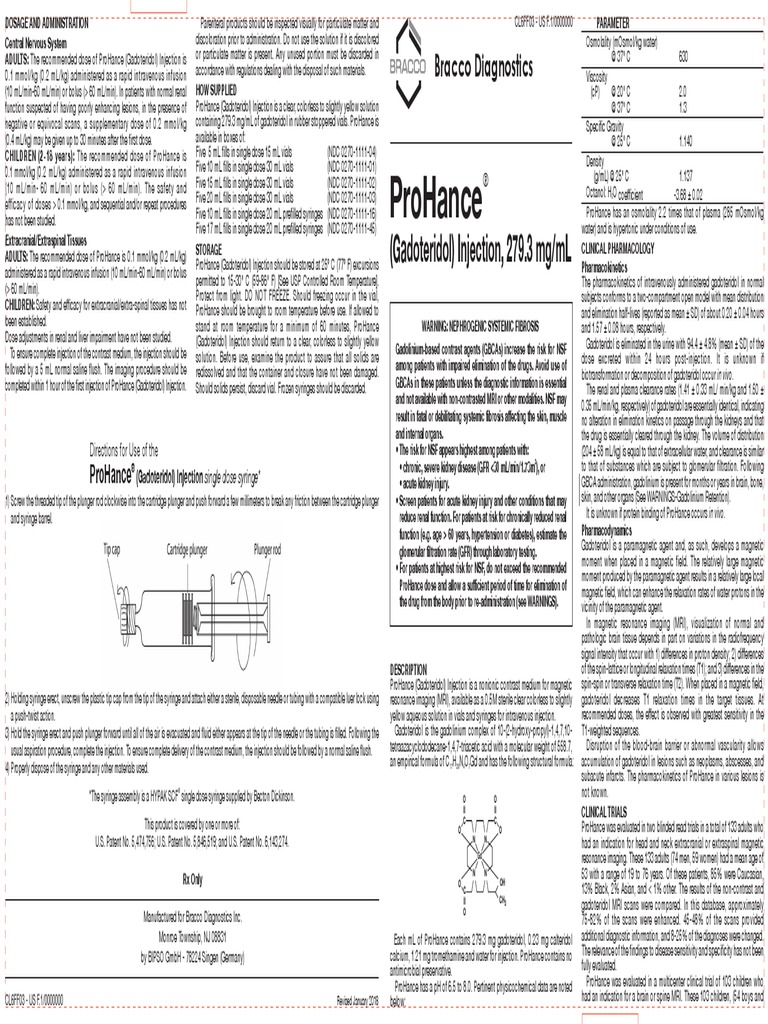 ProHance Prescribing Information January 2018 | PDF