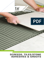 Screeds, Tiles - Stone Adhesive & Grouts