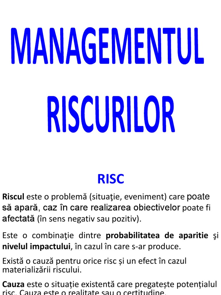 ZIUA5-2-Managementul Riscurilor | PDF