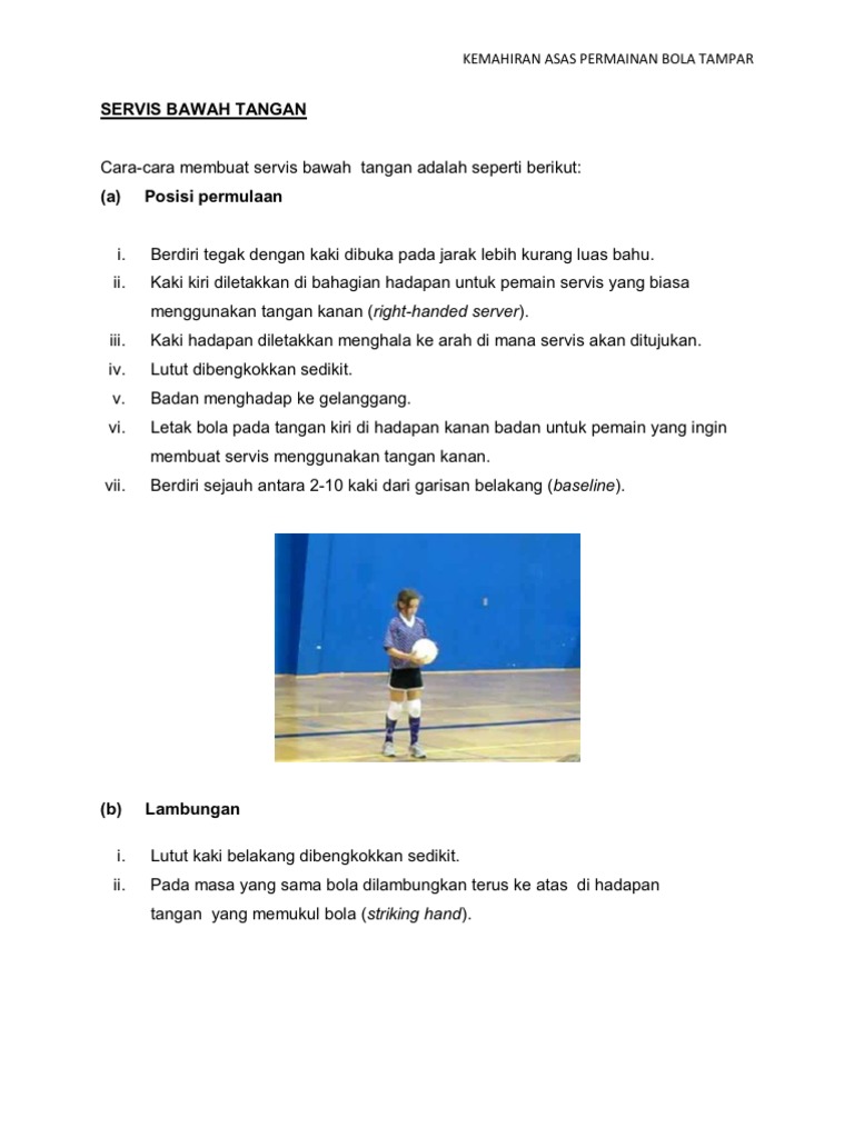 Servis Bawah Tangan Pdf
