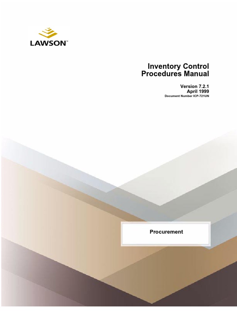 Inventory Control Manual | PDF | Accounts Payable | Debits And Credits
