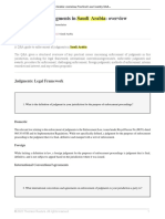 Enforcement of Judgments in Saudi Arabia Overview