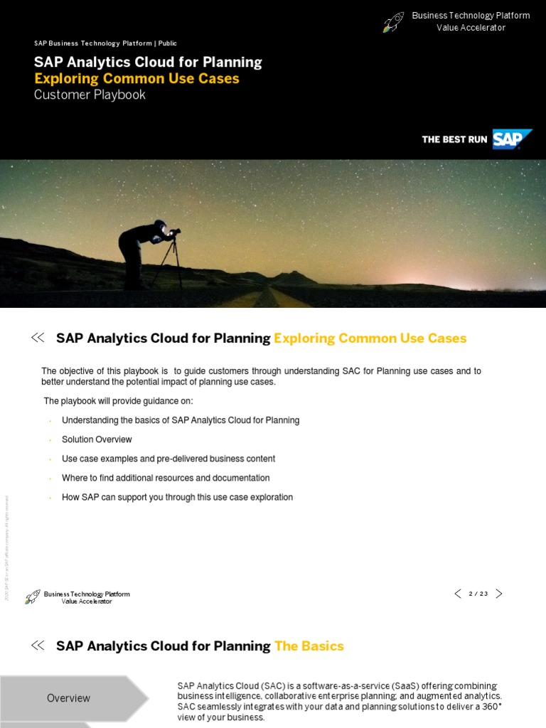 SAC Planning Use Cases Overview | PDF | Analytics | Cloud Computing