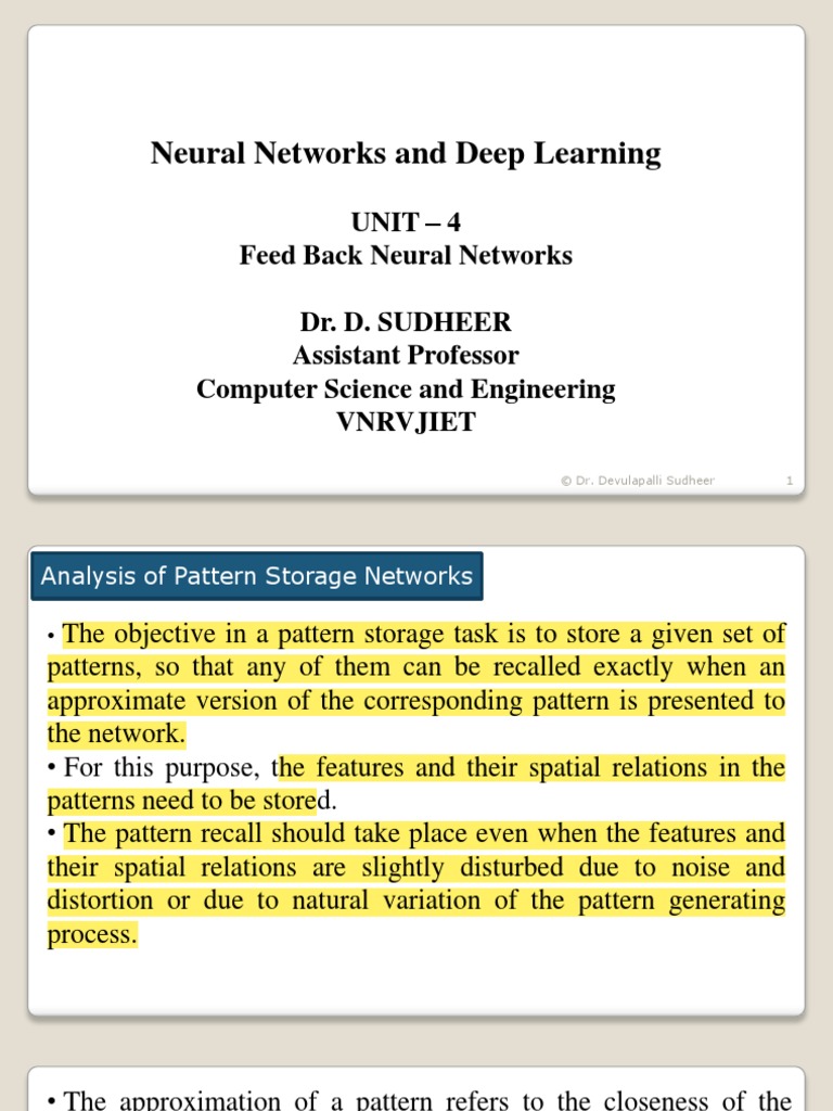 Unit 4 | PDF | Artificial Neural Network | Memory