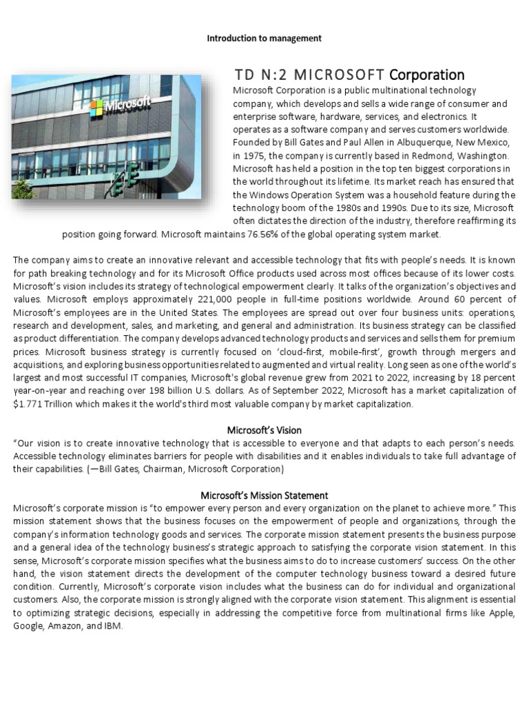 TD 2 Microsoft 2023 | PDF | Microsoft | Microsoft Windows