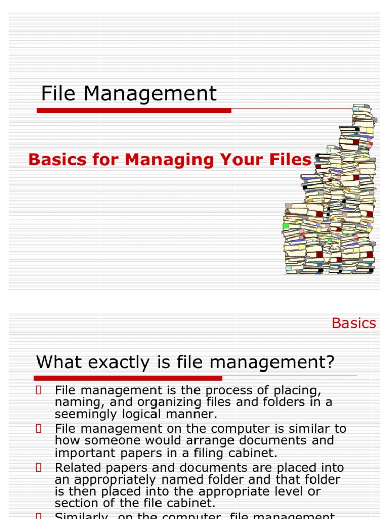File Management Ppt | Computer File | Icon (Computing) image.