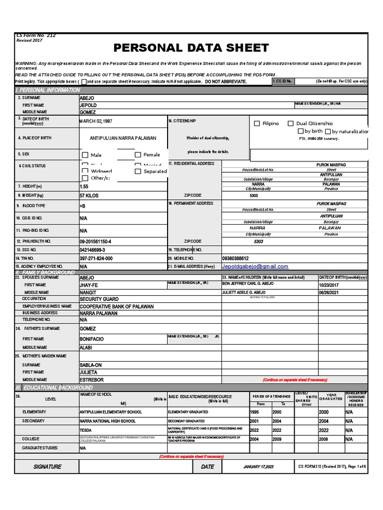 Pds empty pdf