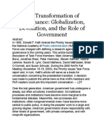 The Transformation of Governance - Globalization, Devolution, and The Role of Government