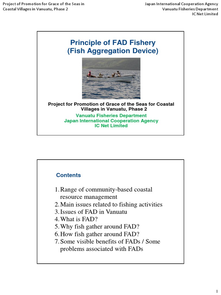 4-1. Textbook Vanuatu Principles of FAD Fishery | PDF | Fishery | Fish