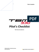 TBM 930 Pilot - S Checklist